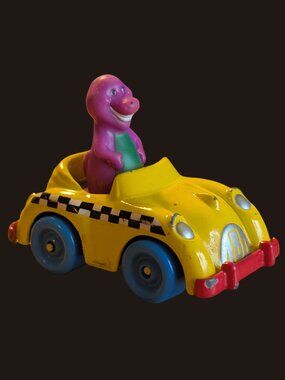 10/$25 Vintage 1993 Barney the Dinosaur Die-Cast Taxi Toy Car